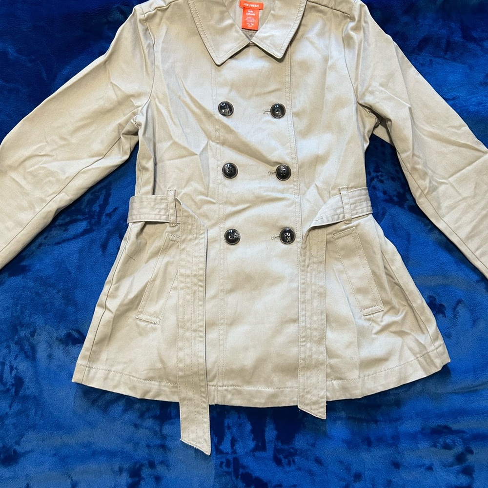 Stylish Tan Double-Breasted Trench Coat